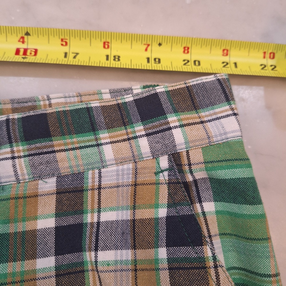 Vtg‎ Y2K Red Ape Plaid Shorts Mens 4XL (w42) Green Checkered Streetwear Skater - Picture 5 of 7
